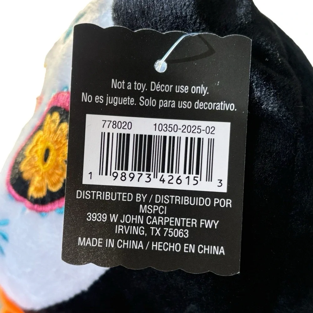 Day of The Dead‎ Halloween Black Cat Plush Sugar Skull Animal NWT by Ashland 15